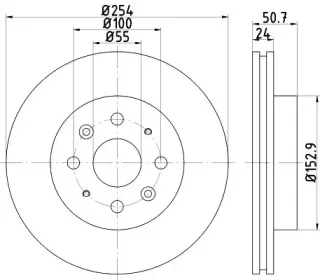 MDC1749 MINTEX Тормозной диск
