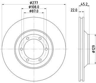 MDC1214 MINTEX Тормозной диск
