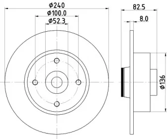 MDC1762 MINTEX Тормозной диск