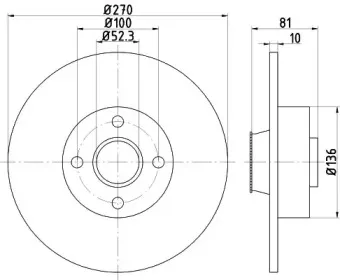 MDC1859 MINTEX Тормозной диск