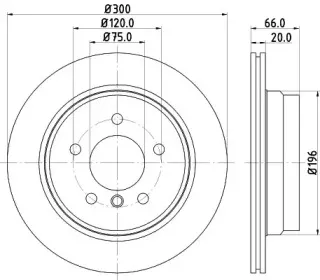 MDC2232 MINTEX Тормозной диск