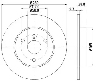 MDC2156 MINTEX Тормозной диск
