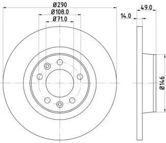 MDC1836 MINTEX Тормозной диск