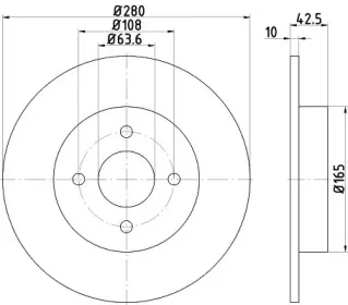 MDC1801 MINTEX Тормозной диск