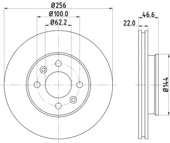 MDC1839 MINTEX Тормозной диск