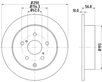 MDC1840 MINTEX Тормозной диск
