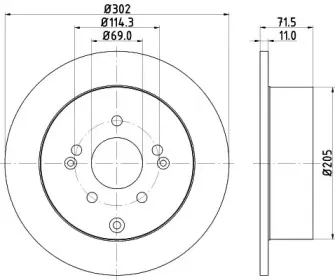 MDC2012 MINTEX Тормозной диск