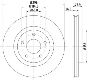 MDC1905 MINTEX Тормозной диск