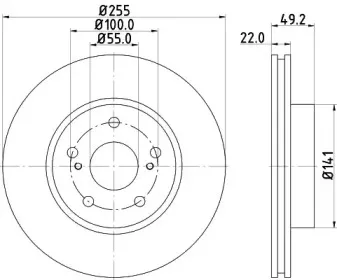 MDC1953 MINTEX Тормозной диск