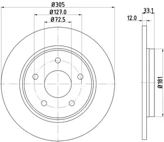 MDC2092 MINTEX Тормозной диск