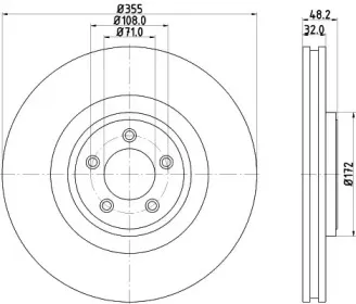 MDC2111 MINTEX Тормозной диск