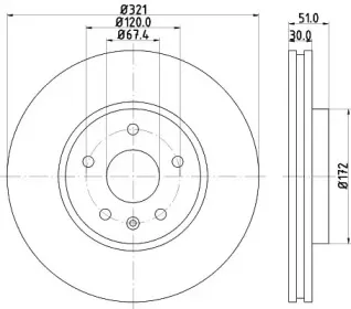 MDC2190 MINTEX Тормозной диск