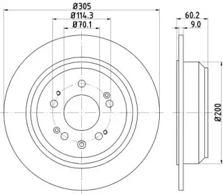 MDC2165 MINTEX Тормозной диск
