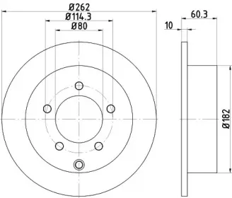 MDC2298 MINTEX Тормозной диск