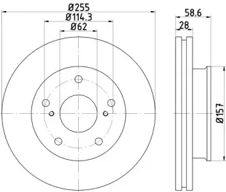 MDC2303 MINTEX Тормозной диск