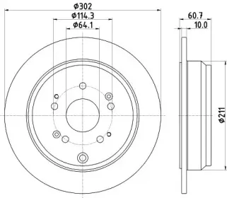 MDC2231 MINTEX Тормозной диск