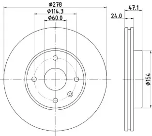 MDC2233 MINTEX Тормозной диск