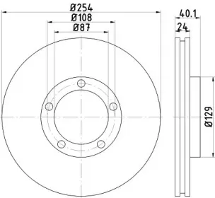 MDC2308 MINTEX Тормозной диск