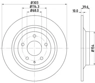 MDC2388 MINTEX Тормозной диск