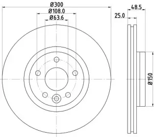 MDC2530 MINTEX Тормозной диск