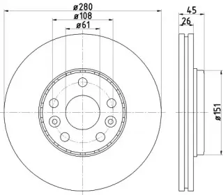 MDC2547 MINTEX Тормозной диск