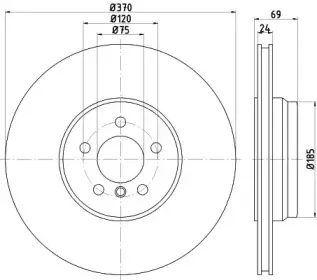 MDC2733 MINTEX Тормозной диск