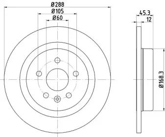 MDC2688 MINTEX Тормозной диск