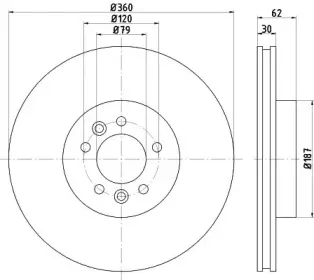 MDC2748 MINTEX Тормозной диск