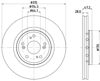 MDC2773 MINTEX Тормозной диск