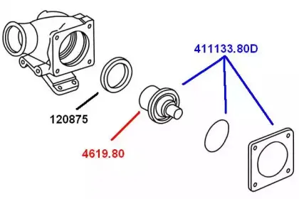 411133.80D WAHLER Термостат, охлаждающая жидкость