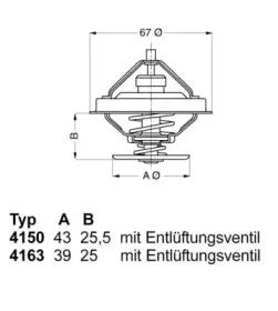 4150.71D50 WAHLER Термостат, охлаждающая жидкость
