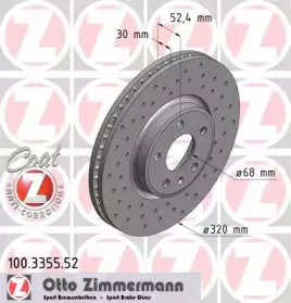 100.3355.52 ZIMMERMANN Тормозной диск
