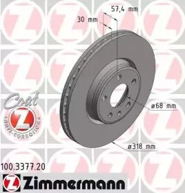100.3377.20 ZIMMERMANN Тормозной диск