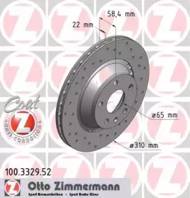 100.3329.52 ZIMMERMANN Тормозной диск