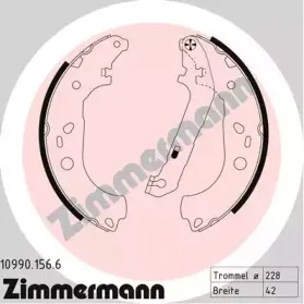 10990.156.6 ZIMMERMANN Комплект тормозных колодок