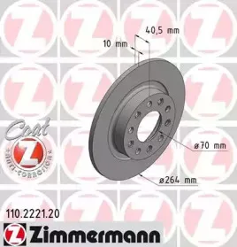 110.2221.20 ZIMMERMANN Тормозной диск