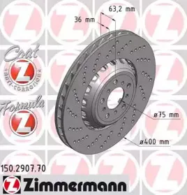 150.2907.70 ZIMMERMANN Тормозной диск