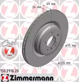 150.2916.20 ZIMMERMANN Тормозной диск