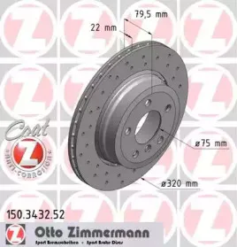 150.3432.52 ZIMMERMANN Тормозной диск