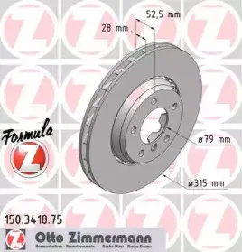 150.3418.75 ZIMMERMANN Тормозной диск