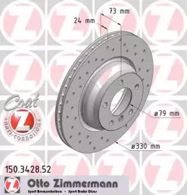 150.3428.52 ZIMMERMANN Тормозной диск