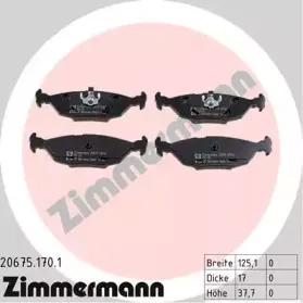 20675.170.1 ZIMMERMANN Комплект тормозных колодок, дисковый тормоз