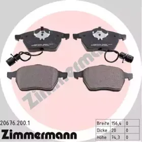 20676.200.1 ZIMMERMANN Комплект тормозных колодок, дисковый тормоз