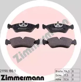 21190.180.1 ZIMMERMANN Комплект тормозных колодок, дисковый тормоз