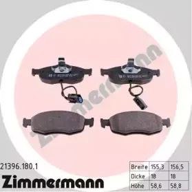 21396.180.1 ZIMMERMANN Комплект тормозных колодок, дисковый тормоз
