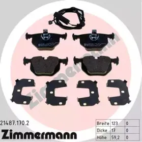 21487.170.2 ZIMMERMANN Комплект тормозных колодок, дисковый тормоз