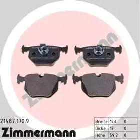 21487.170.9 ZIMMERMANN Комплект тормозных колодок, дисковый тормоз