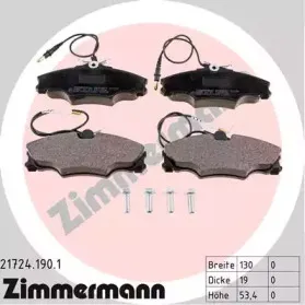 21724.190.1 ZIMMERMANN Комплект тормозных колодок, дисковый тормоз