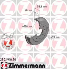 230.1910.20 ZIMMERMANN Тормозной барабан