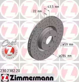 230.2382.20 ZIMMERMANN Тормозной диск